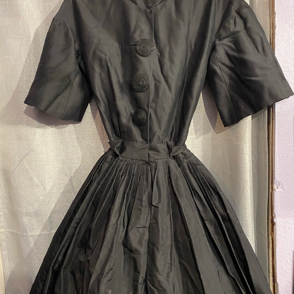 Vintage Workers union black dress small.